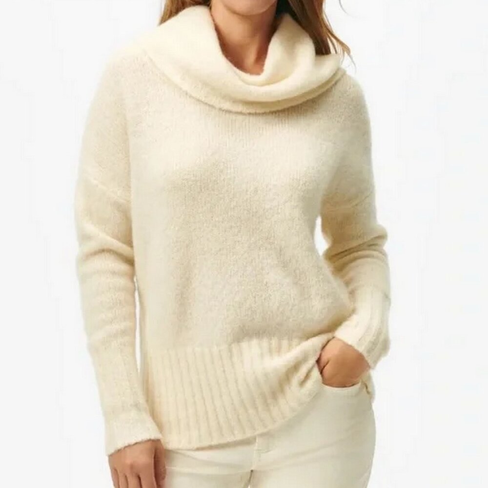 Brooks Brothers Cowl Neck Brushed Alpaca Wool Sweater